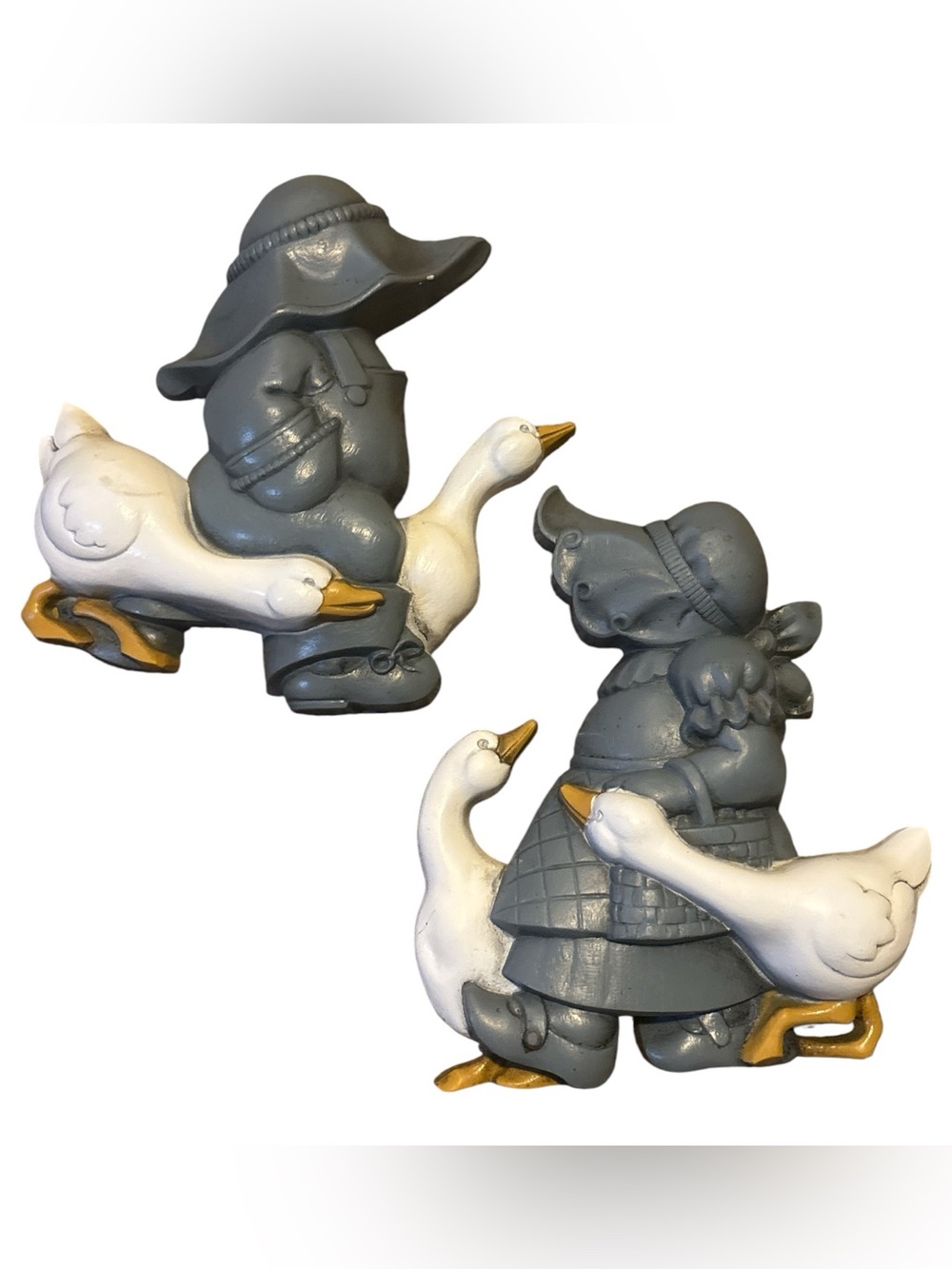 1988 Vintage Burwood Boy and Girl with Geese